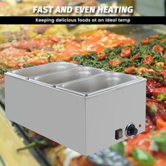 EasyRose Bothers Commercial Countertop Food Warmer - 120V, 1200W