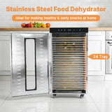 Hakka Stainless Steel Food Dehydrator 24 Layers Fruit Vegetable Dryer Machine, 2000W