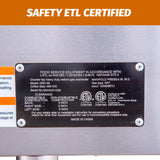 EASYROSE 36" Gas Radiant Charbroiler Grill Countertop Gas with 6 Burner 120,000 BTU, ETL Certified
