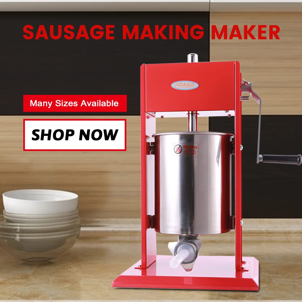Hakka 22 Lbs(10 Liter) Sausage Stuffer 2 Speed Spray-painted Vertical Meat Filler