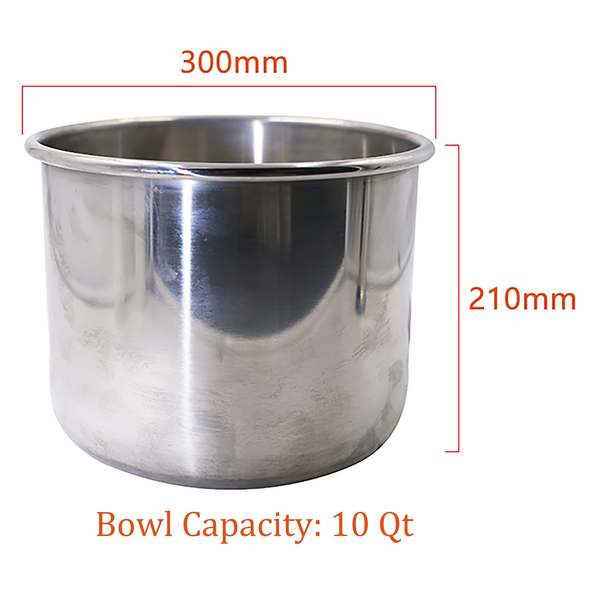 Hakka Commercial Dough Mixer, 10 Qt Spiral Mixer Food Mixer Machine with Food-grade Stainless Steel Bowl, Security Shield & Timer