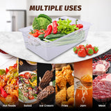 Hakka 6-Pack Food Pan Half Size Clear Polycarbonate Food Pans 2.5" Deep Commercial Hotel Pans for Party, Restaurant, Hotel