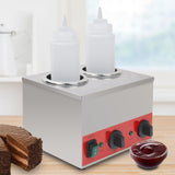 EASYROSE Electric Sauce Warmer Squeeze Bottle Warmer Nacho Cheese Dispenser Warmer, Jam Chocolate Butter Preservation Machine 105-195℉, 110V(2 Grids)