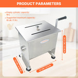 Hakka 15lb/7.5L Capacity Tank Commercial Manual Meat Mixer Sausage Mixing Machine