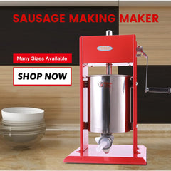 Hakka 22 Lbs(10 Liter) Sausage Stuffer 2 Speed Stainless Steel Vertical Meat Filler(Official Refurbishment)