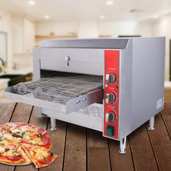 EasyRose Adjustable Speed Conveyor Toasters  Oven 50-300 °C /122- 572°F Temperature Range for Bakery Western Restaurant - 120V 1700W (10.5”wide belt)