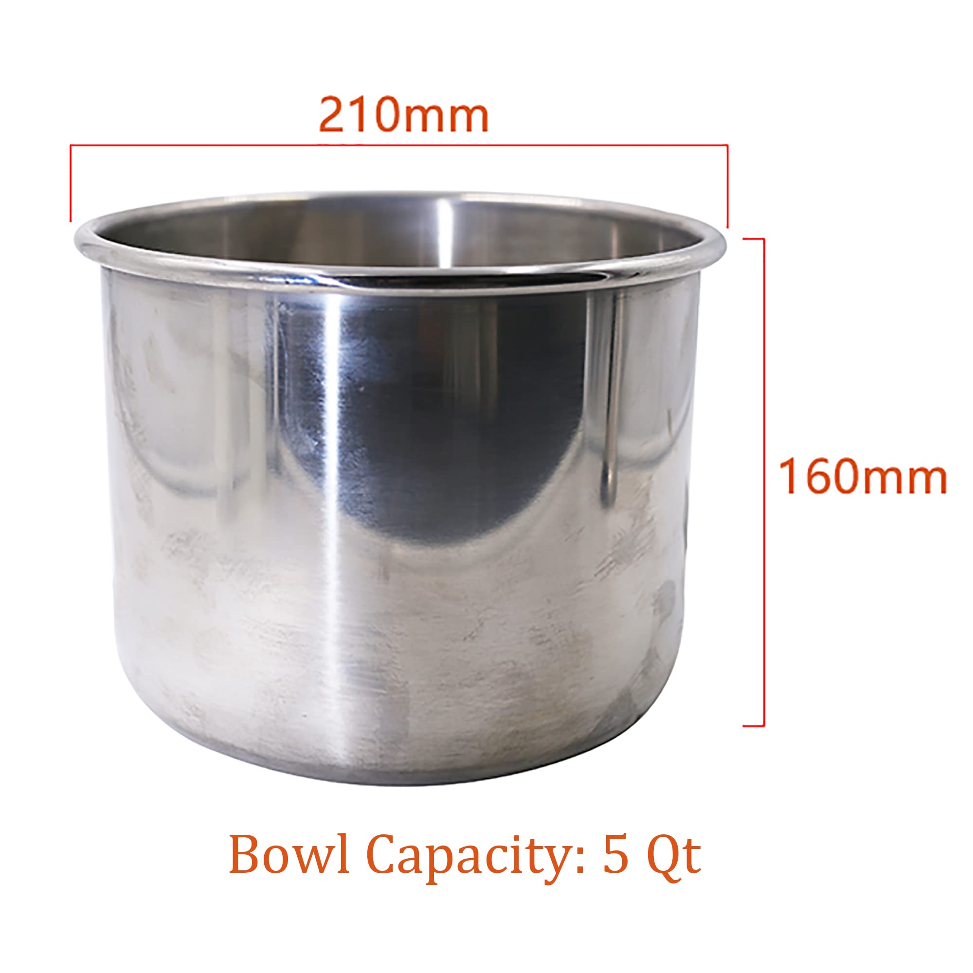 Choice 5 Qt. Standard Stainless Steel Mixing Bowl