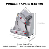 Hakka Electric Dough Sheeter Machine 370W Max 12" Pizza Dough Roller Sheeter, Automatic Commercial Pizza Dough Press Machine, Noodle Bread Pasta Maker