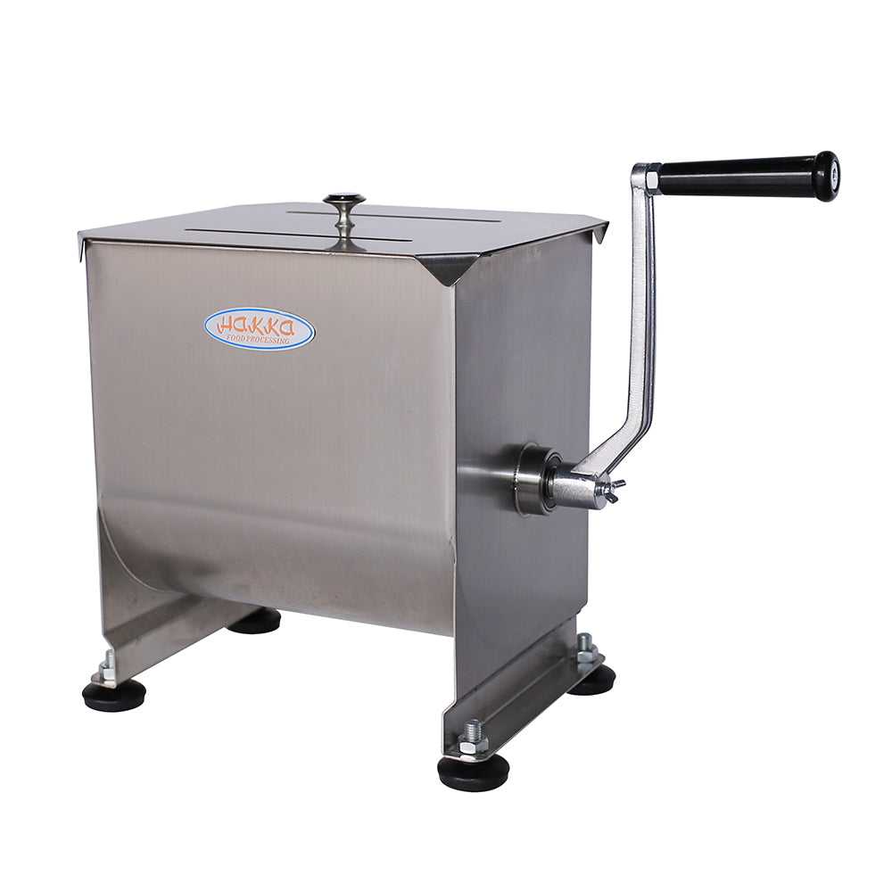 20lbs Manual Meat Mixer Sausage Mixer Machine with Stainless Steel Hopper &  Lid