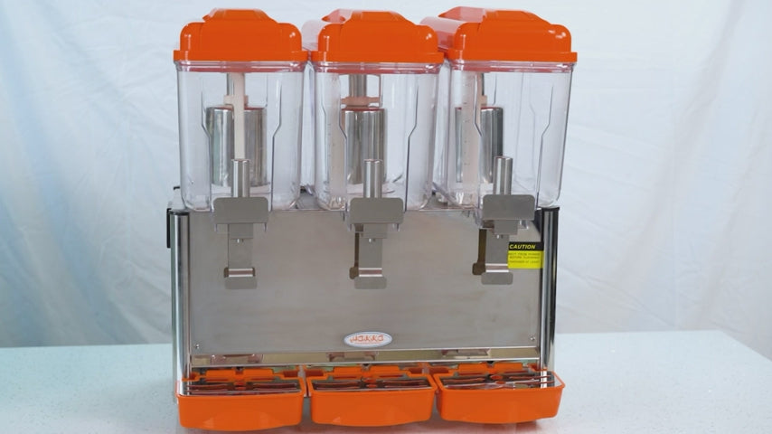 Hakka Brothers Commercial 12 Liter Bowl Refrigerated Beverage Dispenser and Juice Dispenser