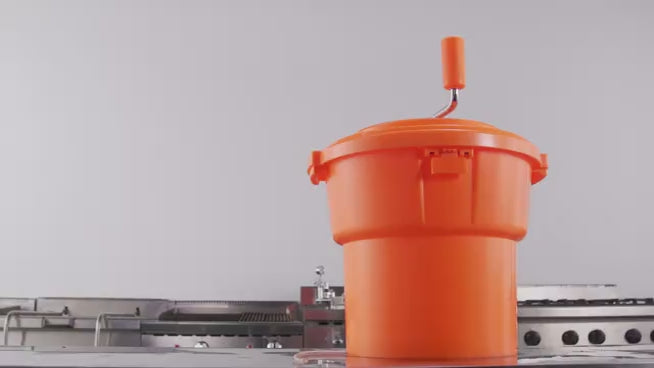 Clivia 2.5 Gal/10 Qt Large Salad Spinner Manual Salad Dryer with Handly for Commercial Restaurant