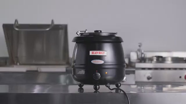 EasyRose 11Qt Soup Warmer Commercial Soup Kettle Warmer with Hinged Lid and Detachable Stainless Steel Pot