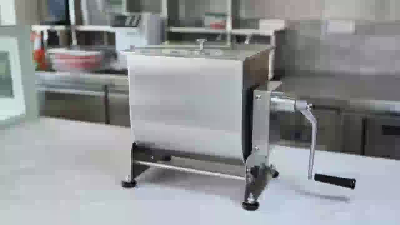 Hakka 7.5L/15lb Manual Meat Mixer, Tilting Stainless Steel Tank Sausage Mixer