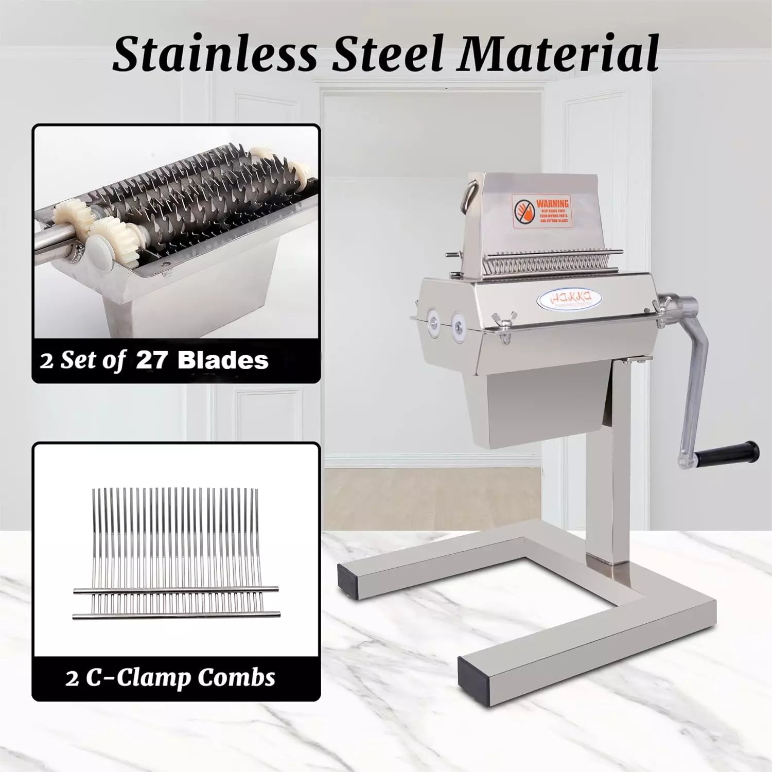 Hakka 5'' Meat Tenderizer Stainless Steel – Hakka Brothers Corp
