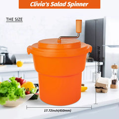 Clivia 20 Liter/5 Gallon Large Commercial Manual Salad Spinner&Dryer