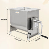 Hakka Commercial 60lbs 30L Meat Mixer Stainless Steel Tilt Tank Sausage Mixer