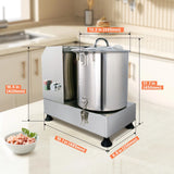 Hakka Commercial Food Processor 9L Electric Food Chopper 1200W Heavy Duty Vegetable Chopper Perfect for Meat Fruits Grains Ginger Garlic