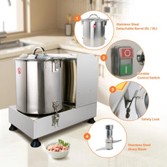 Hakka Commercial Food Processor 15L Electric Food Chopper 1800W Heavy Duty Vegetable Chopper Perfect for Meat Fruits Grains Ginger Garlic