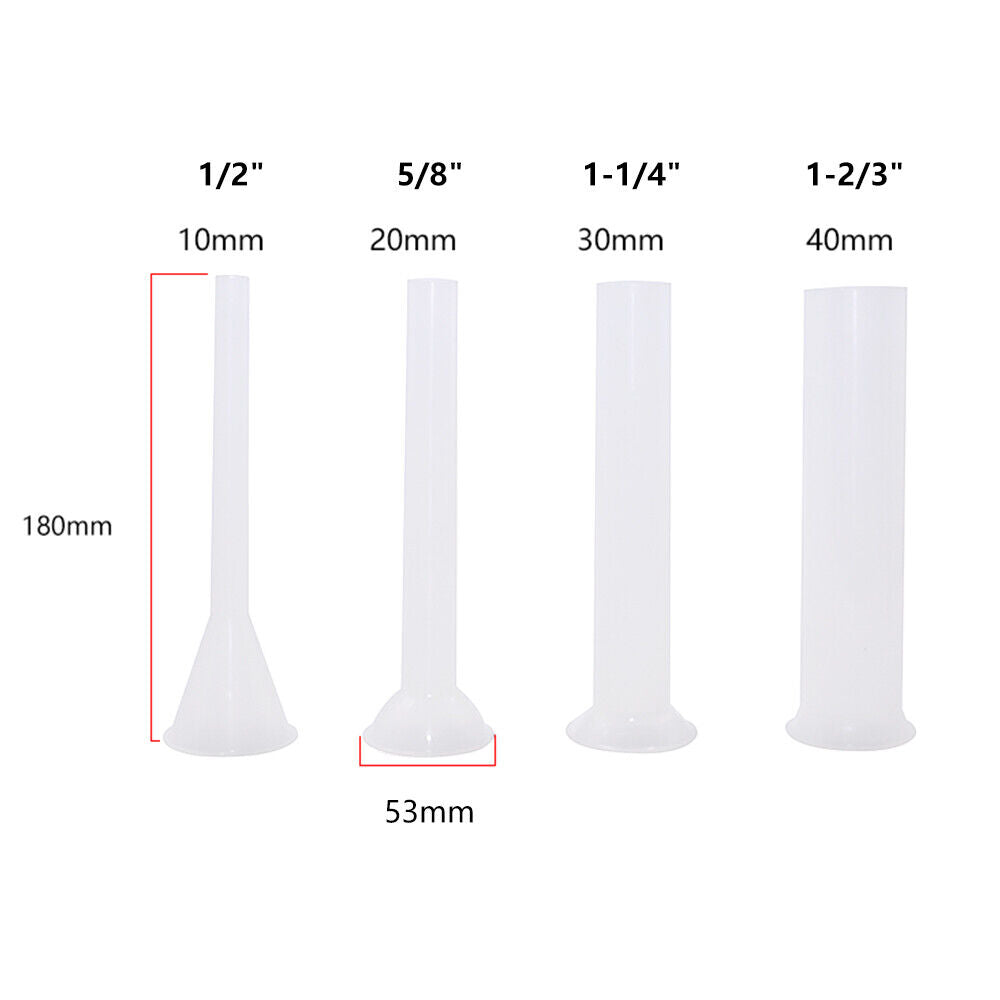 Hakka 4 Sizes Sausage Maker Food Grade Stuffer Filling Tubes Funnels N