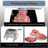 Hakka 15lb/7.5L Capacity Tank Commercial Manual Meat Mixer Sausage Mixing Machine