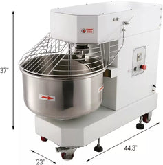 Hakka Commercial 60 Qt. Spiral Dough Mixer - 220V/60Hz Phase 3(60 Qt Spiral Mixer)