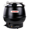 EasyRose 11 Qt Black Soup Warmer Commercial Food Warmer Soup Kettle with Hinged Lid