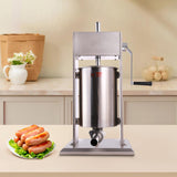 Hakka 22 Lb/10L Stainless Sausage Stuffer 2 Speed Vertical Meat Filler