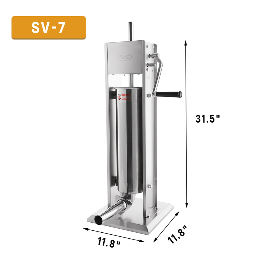 Hakka 11 Lb/5 L Stainless Sausage Stuffer 2 Speed Vertical