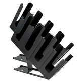 Black 4-Section Slanted Countertop Cup and Lid Organizer