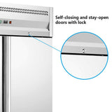 1150L Double Door Upright Freezer Commercial Refrigerator Temp : -18 ~-22℃