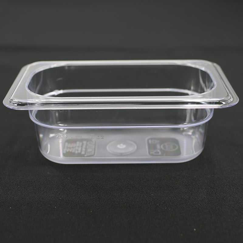 1/9 Size Polycarbonate Gastronorm Pans,176*108*65MM,Clear - Pack of 6