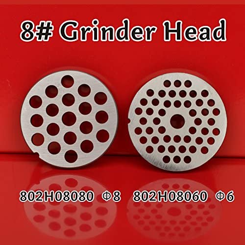 Hakka 8 Stainless Steel Meat Grinder Cutting Plates (Φ6&Φ8) Hakka