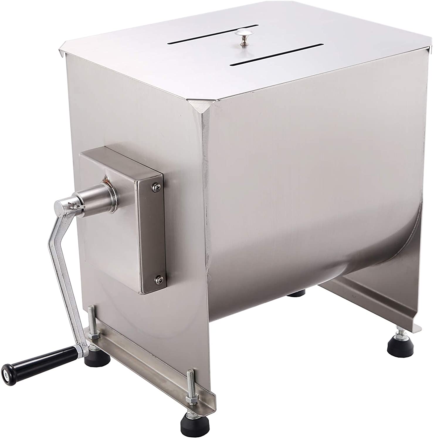 Hakka 40L/80lb Double Axis Stainless Steel Manual Meat Mixer