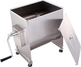 Hakka Stainless Steel Manual Meat Mixers 40Liter/80lb Capacity, Fixed Tank,Sausage Mixer Machine