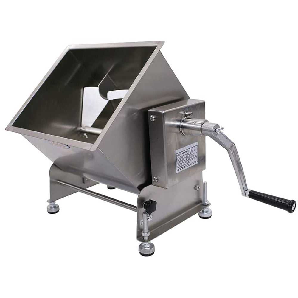 CMI Commercial Stainless Steel Manual Meat Mixers with lid,20Lb/10L  Tank,(Mixing Maximum 15-Pound for Meat),Sausage Mixer Machine Meat  Processing
