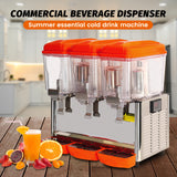 Hakka Commercial 3x12 Liter Bowl Refrigerated Beverage Dispenser and Juice Dispenser