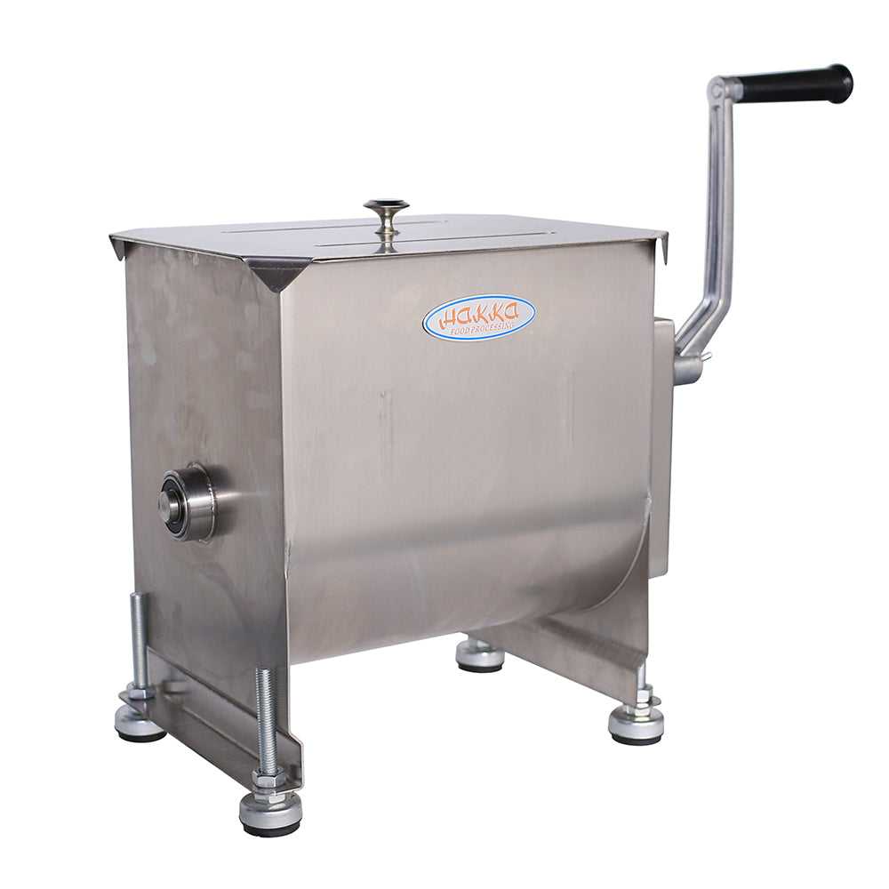 Hakka 40L/80lb Double Axis Stainless Steel Manual Meat Mixer