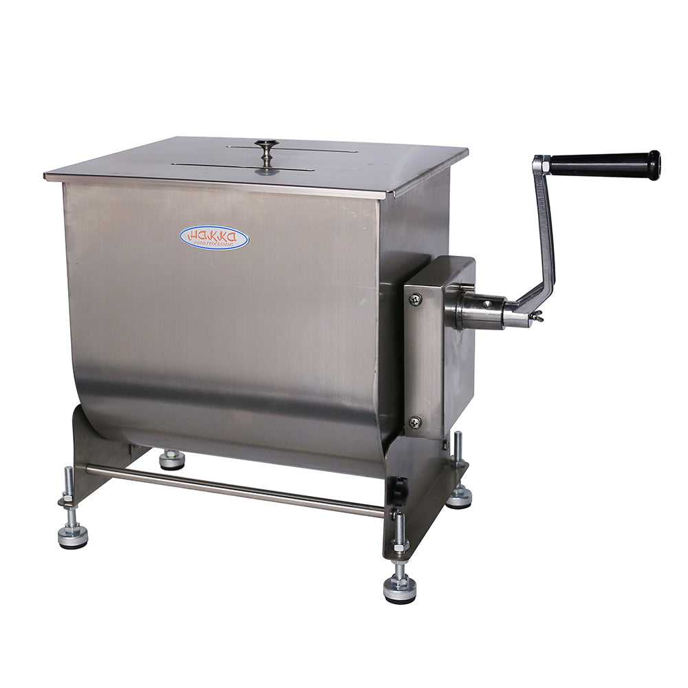Hakka 22.5Liter /45 lb Capacity Stainless Steel Manual Meat Mixers ,Fixed Tank,Sausage Mixer Machine