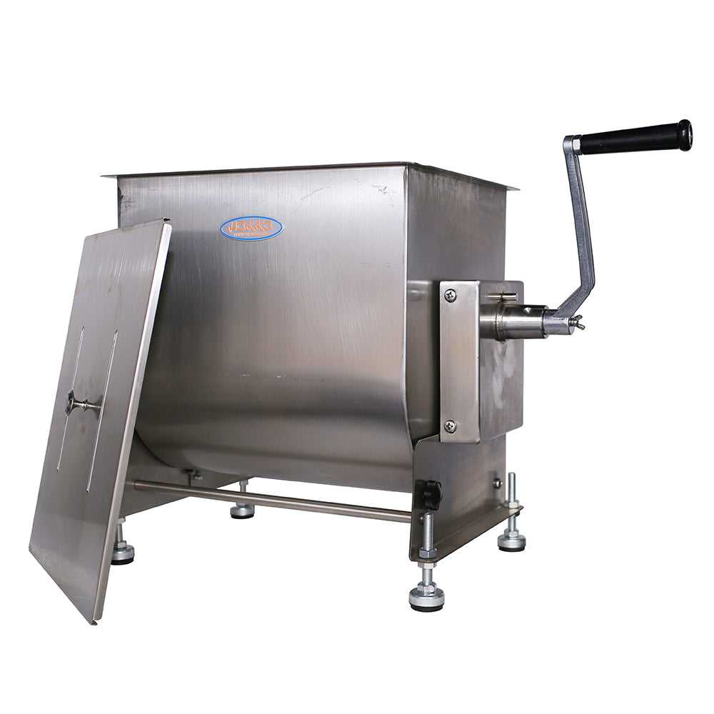 CMI Commercial Stainless Steel Manual Meat Mixers with lid,20Lb/10L  Tank,(Mixing Maximum 15-Pound for Meat),Sausage Mixer Machine Meat  Processing