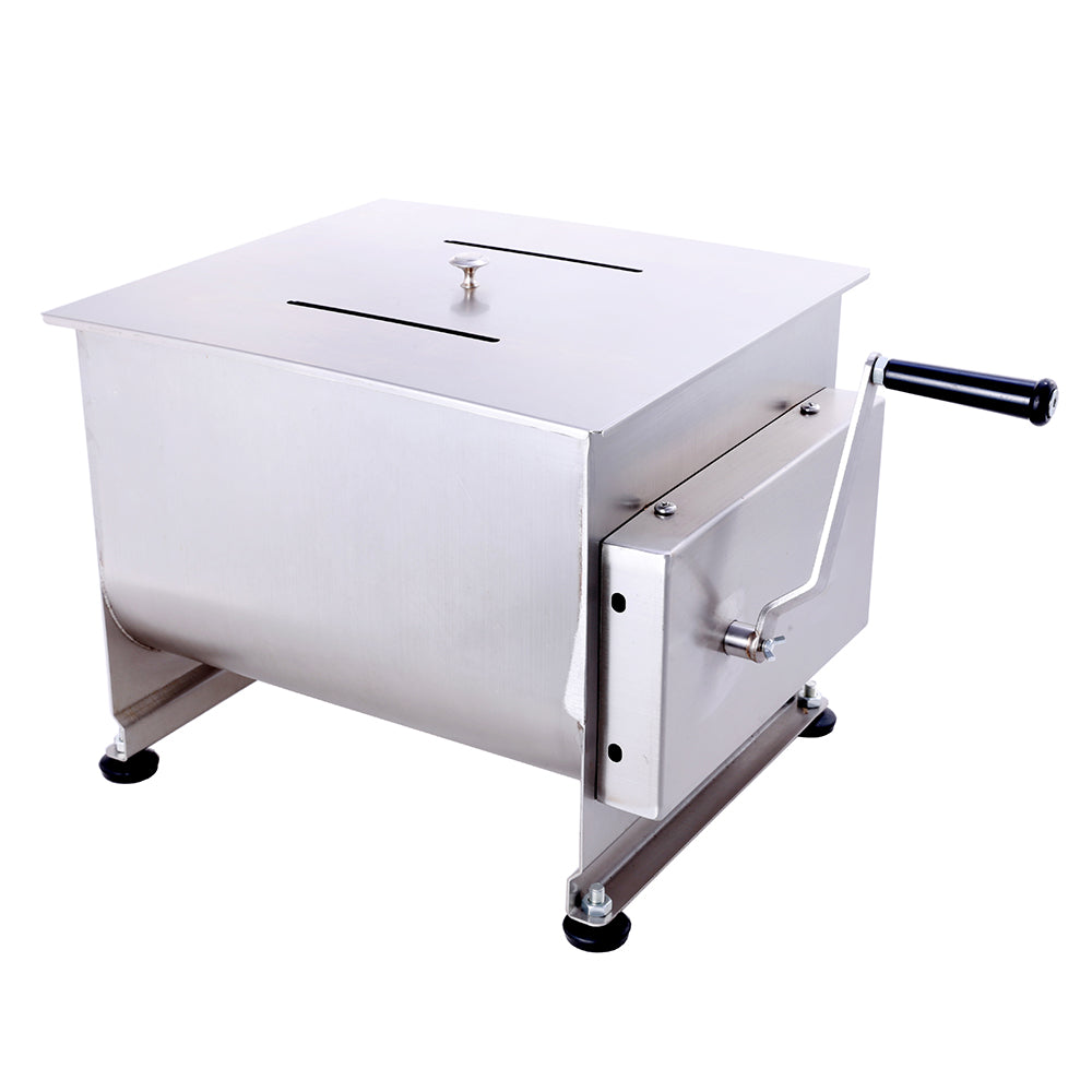 Hakka Double Axis Stainless Steel Manual Meat Mixers 30 Liter / 60 lb Capacity,Sausage Mixer Machine