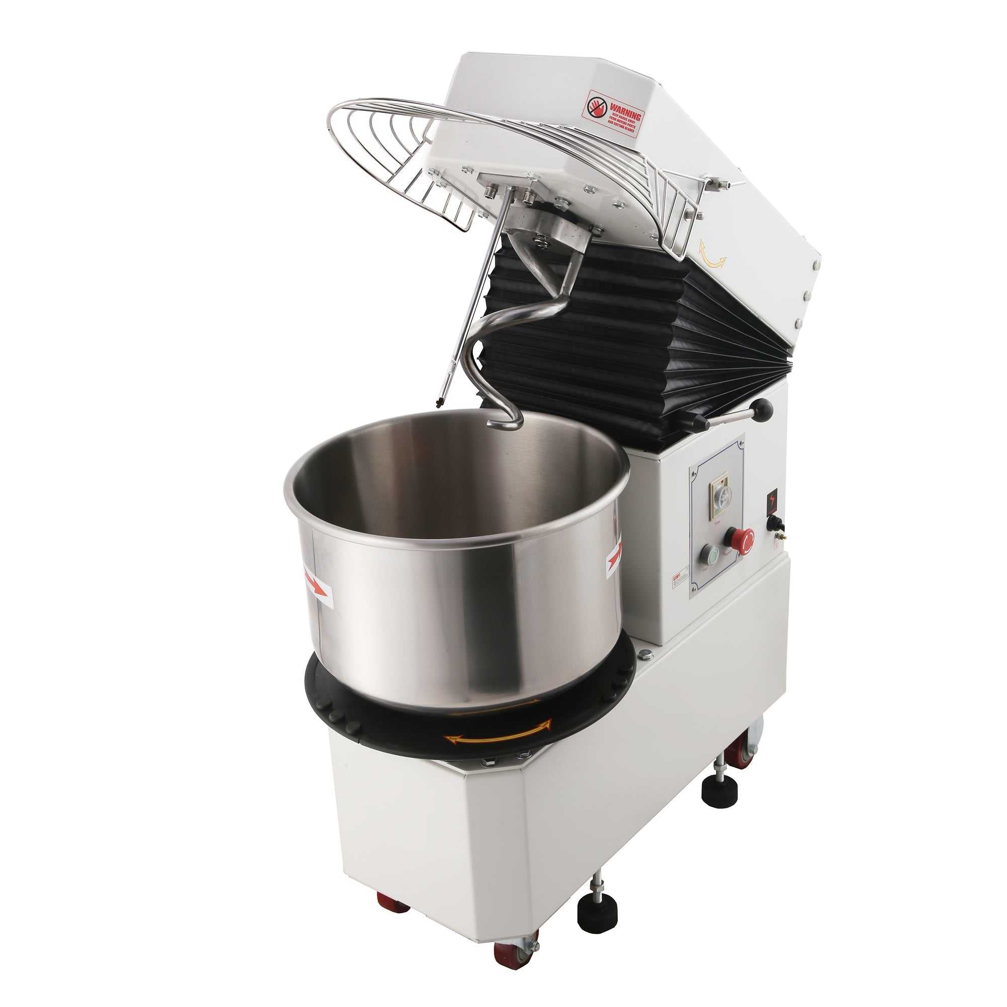 Hakka Commercial Dough Mixers 20 Quart Stainless Steel 2 Speed Rising Spiral Mixers-HTD20 (240V/50Hz,1 Phase)
