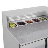 Carina Refrigerated Salad Workbench Stainless Steel Pizza and Salad Preparation Counter Commercial Display Case (PS903)