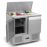 Carina Refrigerated Salad Workbench Stainless Steel Pizza and Salad Preparation Counter Commercial Display Case (S900STD)