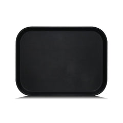 Hakka 6 Pack Restaurant Grade Non-Slip Tray,Fiberglass Serving Trays,Rectangular,17.9 x 13.9 Inch,Plastic,Black