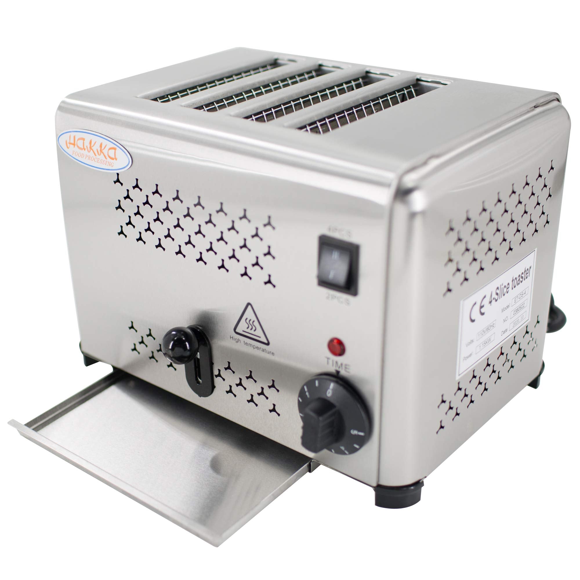 Hakka Heavy-Duty Switchable Bread 4-Slice Commercial Toaster