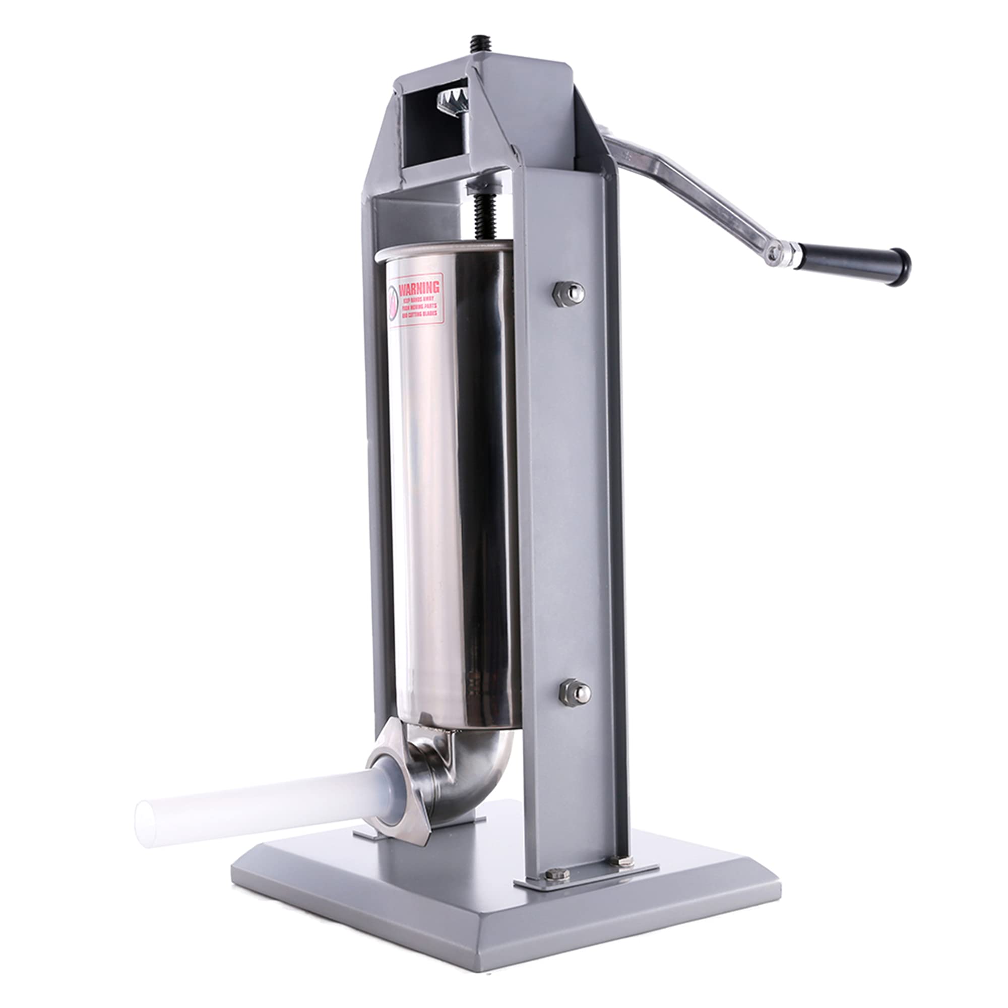 Commercial 25 lbs. / 12 L Stainless Steel Dual Speed Vertical Sausage Stuffer Meat Filler with 4-Stuffing Tubes
