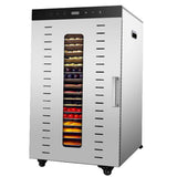 Hakka Commercial Food Dehydrator, 24 Trays Food Dehydrator Machine for Jerky/Vegetables/Fruits/Meat/Dog Treats/Herbs, Stainless Steel, 2000W