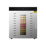 Hakka Commercial 12 Tray Food Dehydrator Electric Meat Fruit Jerky Dryer Machine, 1500W