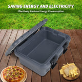 Hakka 22.5L Insulated Food Pan Carrier, Stackable and Loader, Suit for Restaurant, Canteen, Outdoor Banquets, Black