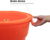 Clivia 2.5 Gal/10 Qt Large Salad Spinner Manual Salad Dryer with Handly for Commercial Restaurant